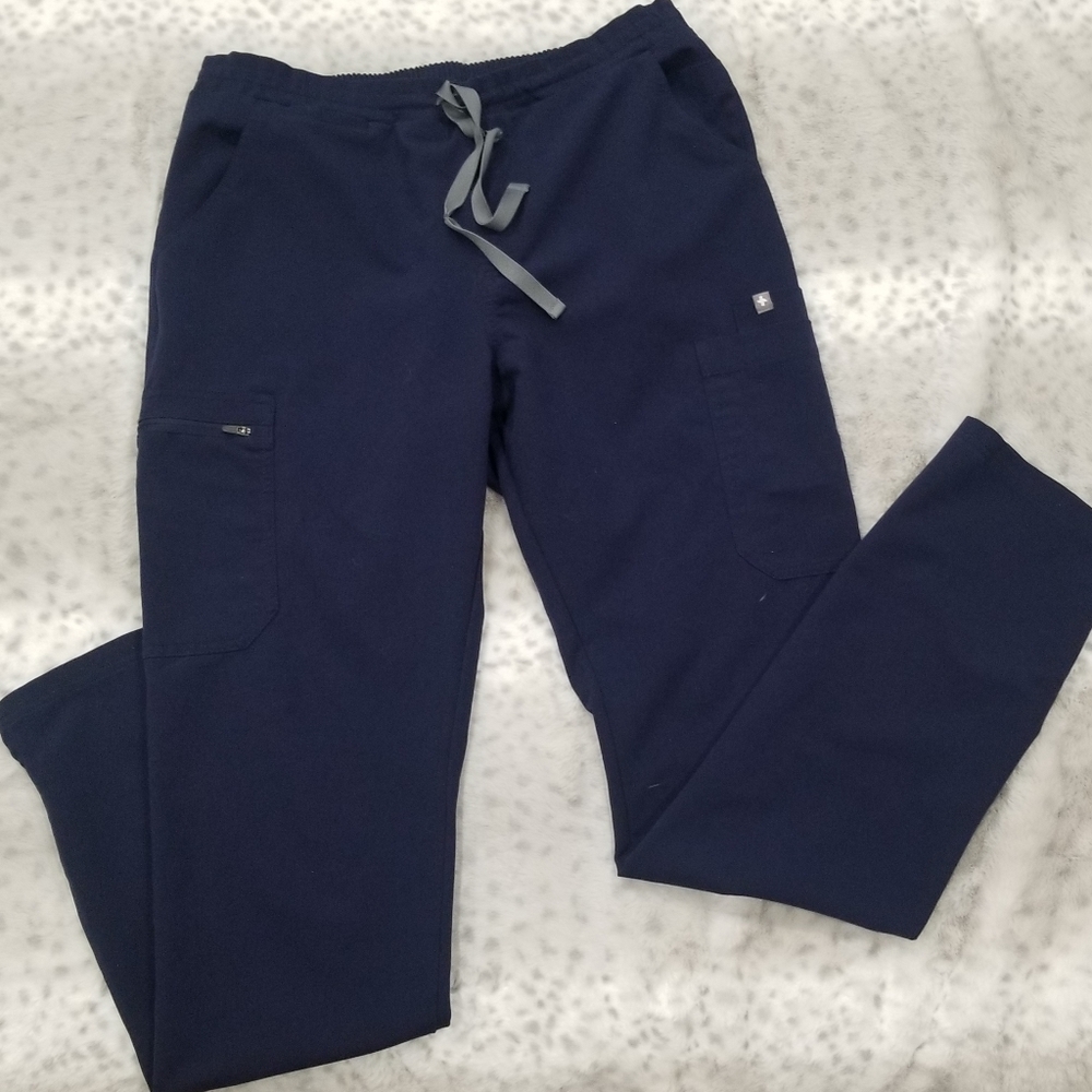 Figs Yola Navy Scrub Pants TALL